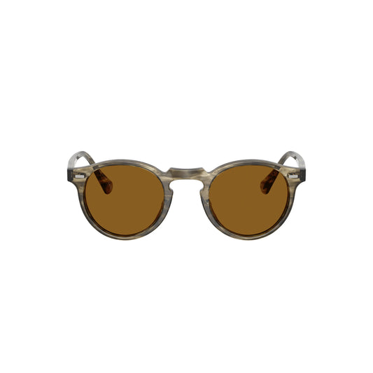 Occhiali da sole Oliver Peoples Gregory Peck Sun OV5217S 173553 Bark verde oliva tenue phantos
