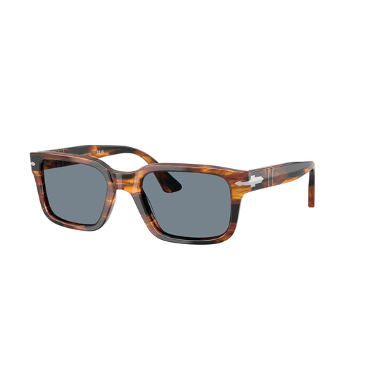 Occhiali da sole Persol PO3272S 123556 Striped Black & Brown rettangolari -laterale