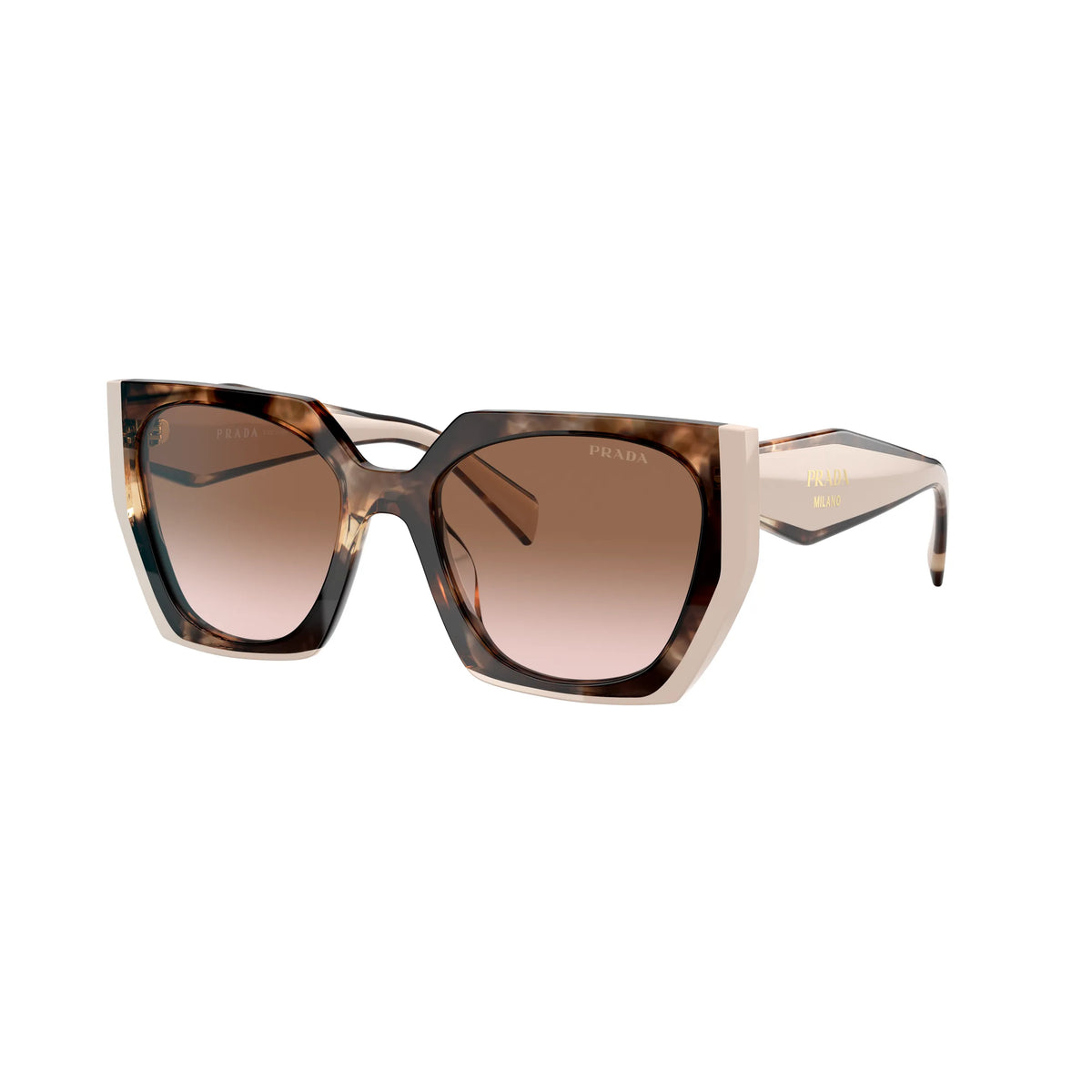 Óculos de sol Prada PR 15WS 01R0A6 Caramelo tartaruga / rosa pastel retangulares
