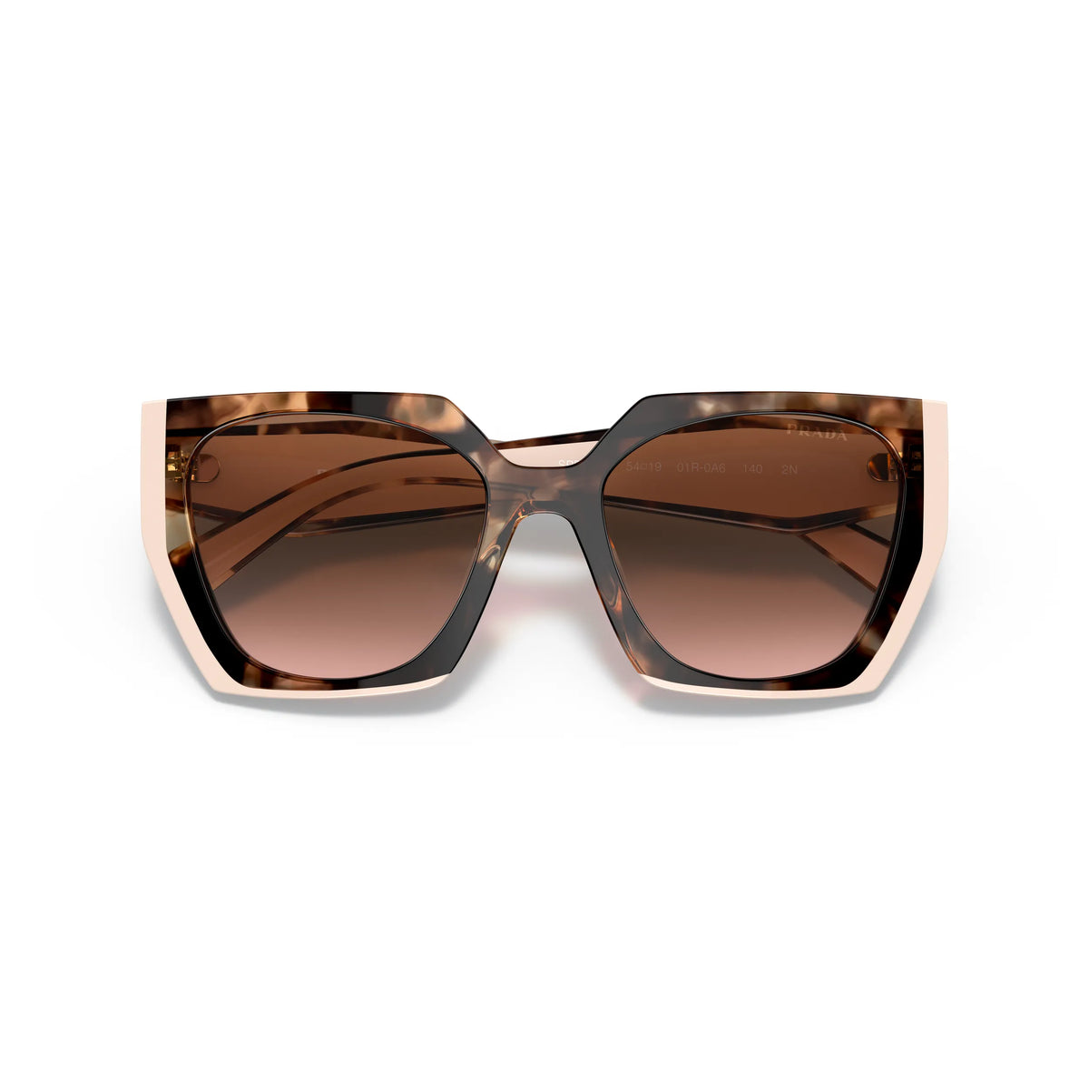 Óculos de sol Prada PR 15WS 01R0A6 Caramelo tartaruga / rosa pastel retangulares