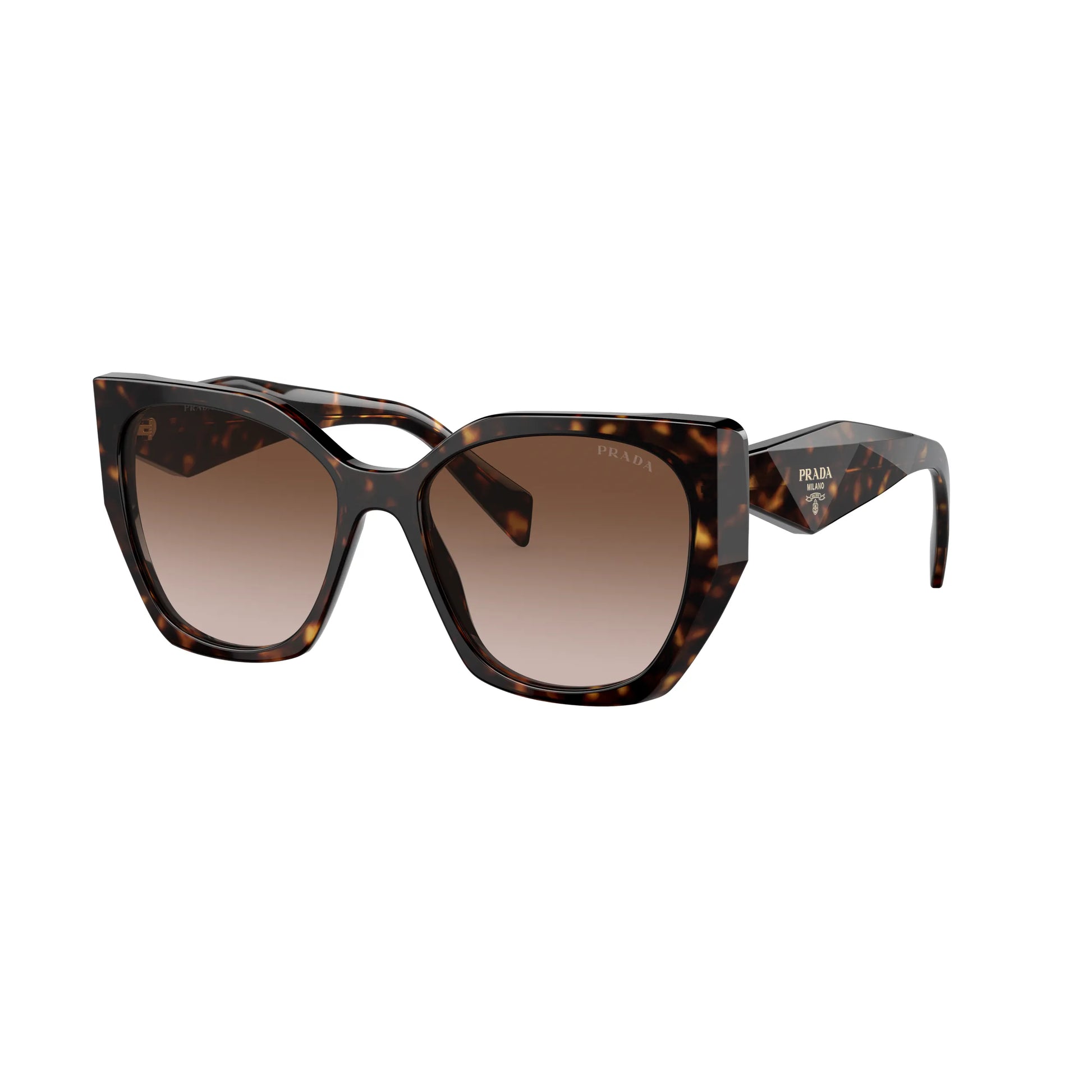 Occhiali da sole Prada PR 19ZS 2AU6S1 Tartarugato Brown Gradient squadrati -laterale