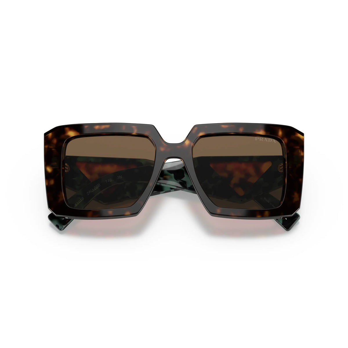 Occhiali da sole Prada SPR 23Y 2AU-06B Havana rettangolari -dettagli2