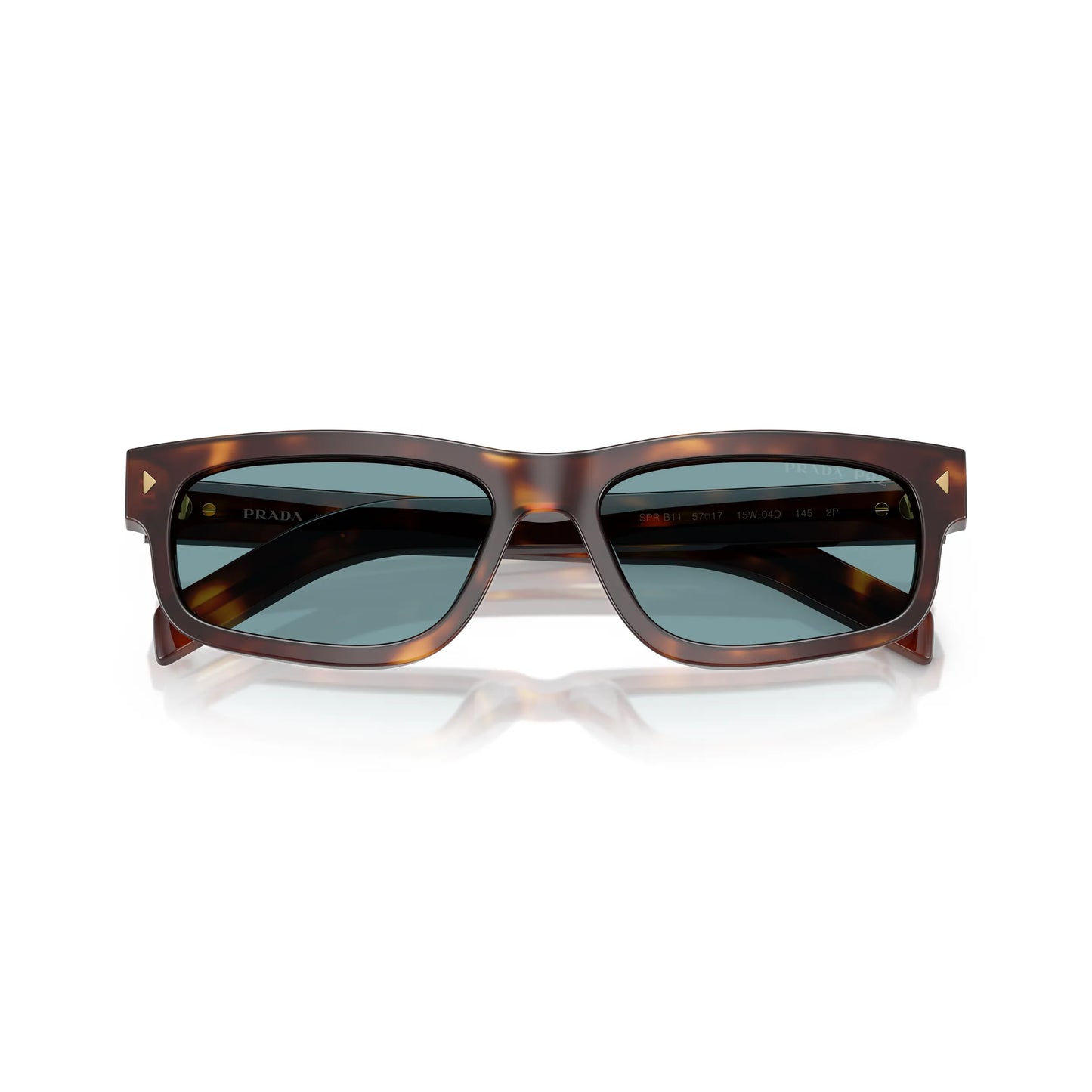 Occhiali da sole Prada PR B11S 15W04D Tartarugato Classico Green Polarized rettangolari -dettagli2