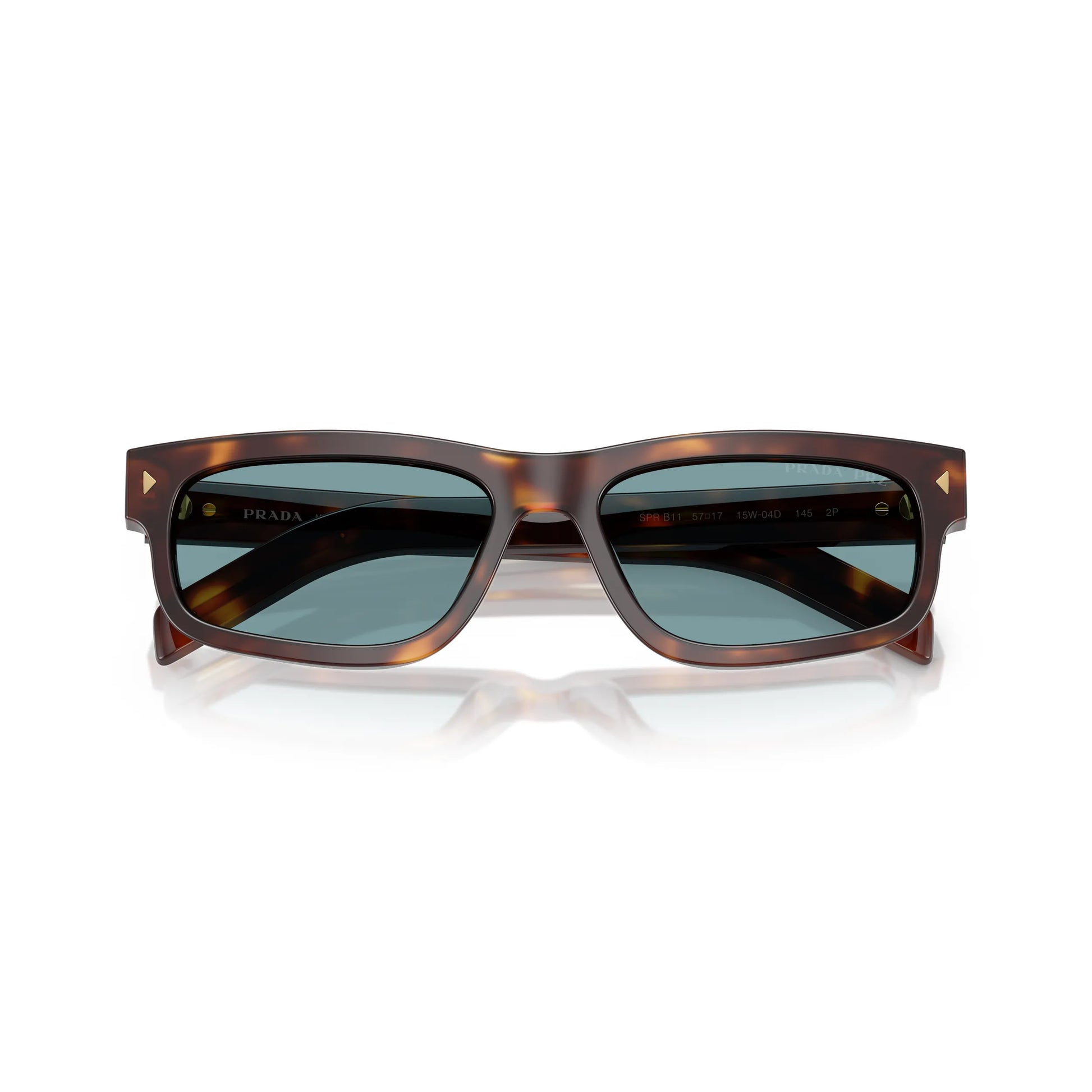 Occhiali da sole Prada PR B11S 15W04D Tartarugato Classico Green Polarized rettangolari -dettagli2