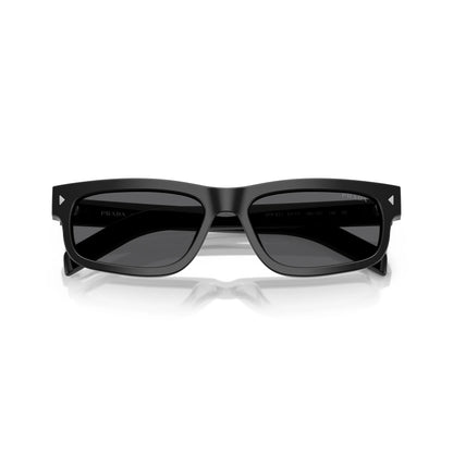 Occhiali da sole Prada PR B11S 16K731 Black Grey rettangolari -dettagli2
