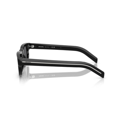 Occhiali da sole Prada PR B11S 16K731 Black Grey rettangolari -dettagli