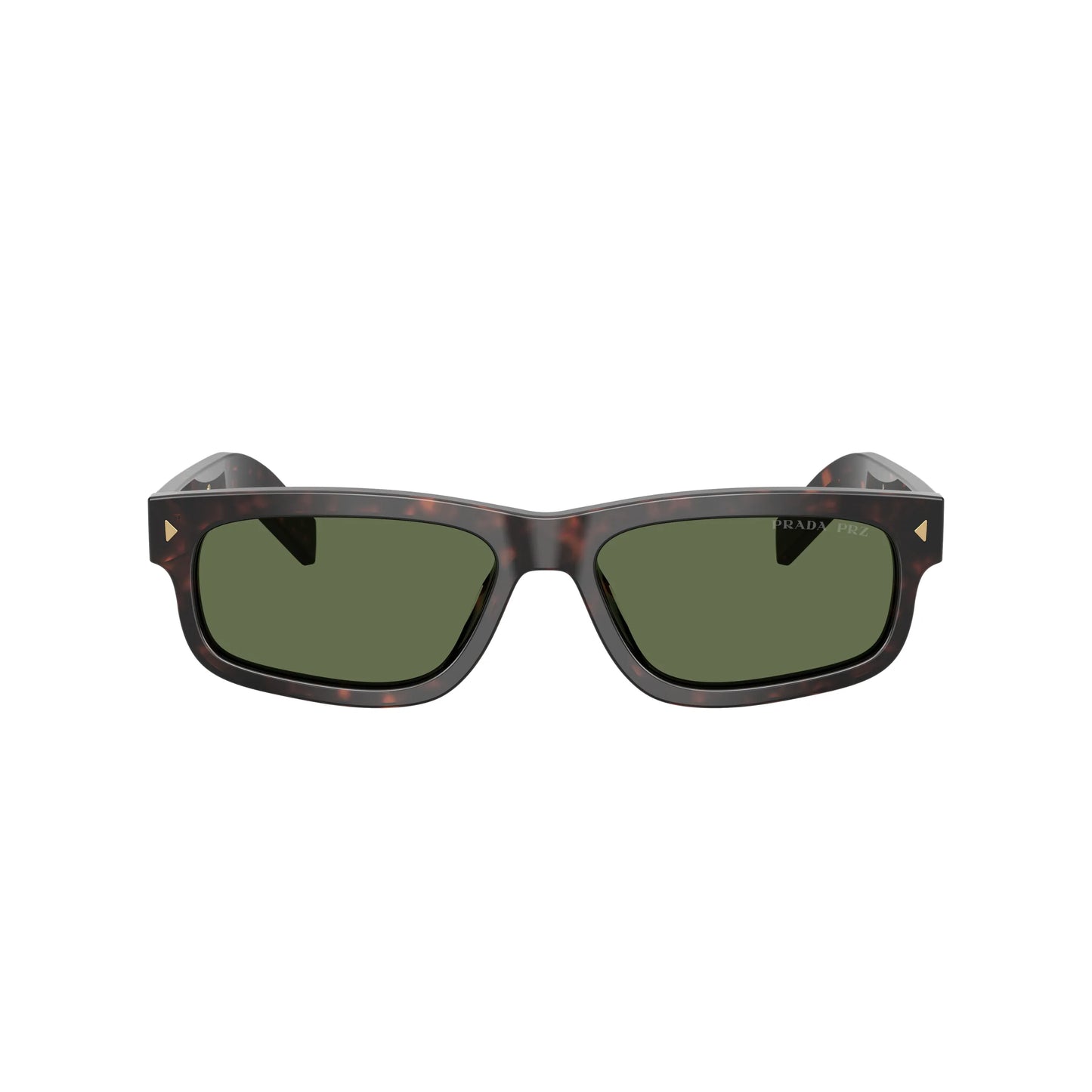 Occhiali da sole Prada PR B11S 17N20G Root Tartarugato Green Polarized rettangolari