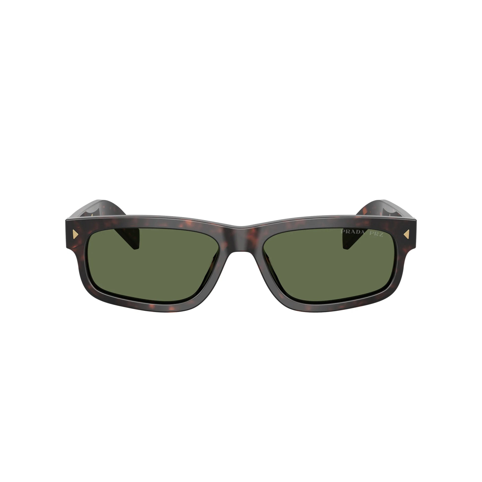 Occhiali da sole Prada PR B11S 17N20G Root Tartarugato Green Polarized rettangolari