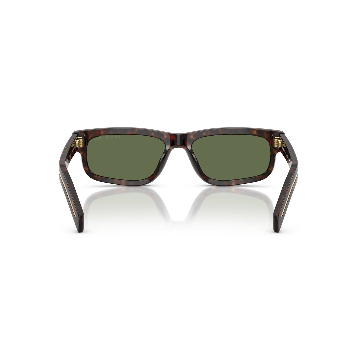 Occhiali da sole Prada PR B11S 17N20G Root Tartarugato Green Polarized rettangolari -dettagli1