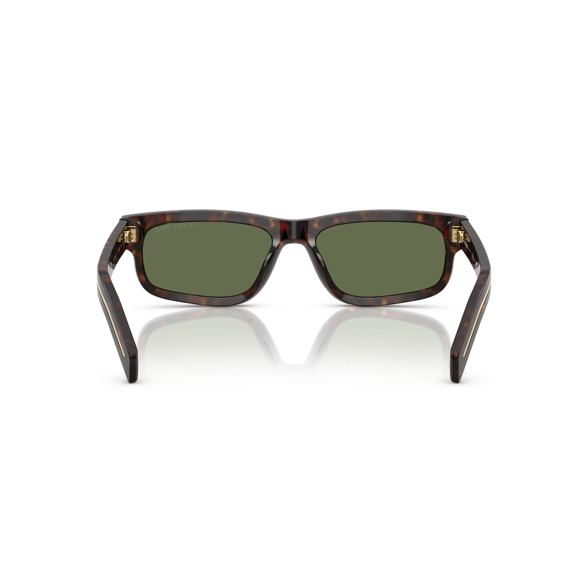 Occhiali da sole Prada PR B11S 17N20G Root Tartarugato Green Polarized rettangolari -dettagli1
