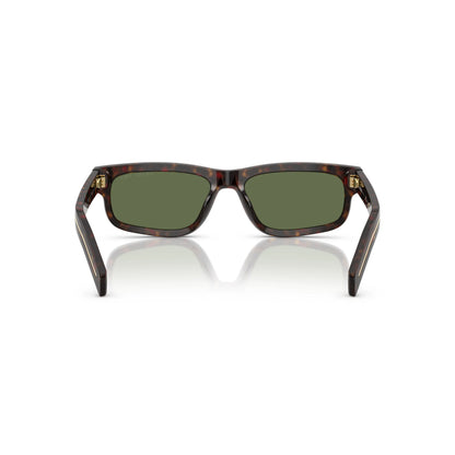 Occhiali da sole Prada PR B11S 17N20G Root Tartarugato Green Polarized rettangolari -dettagli1