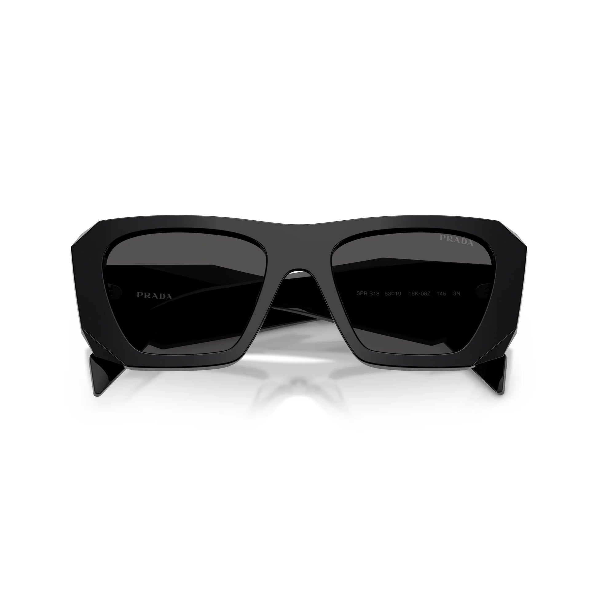 Occhiali da sole Prada PR B18S 16K08Z Black Grey squadrati -dettagli2