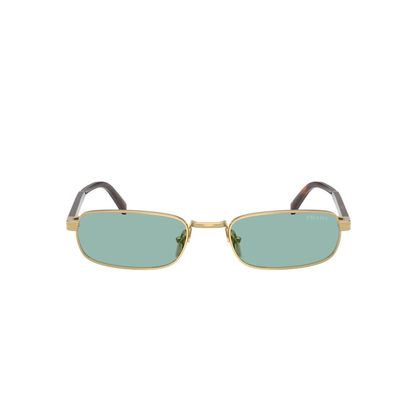 Occhiali da sole Prada PR B54S 5AK40K Gold Petroleum Green rettangolari