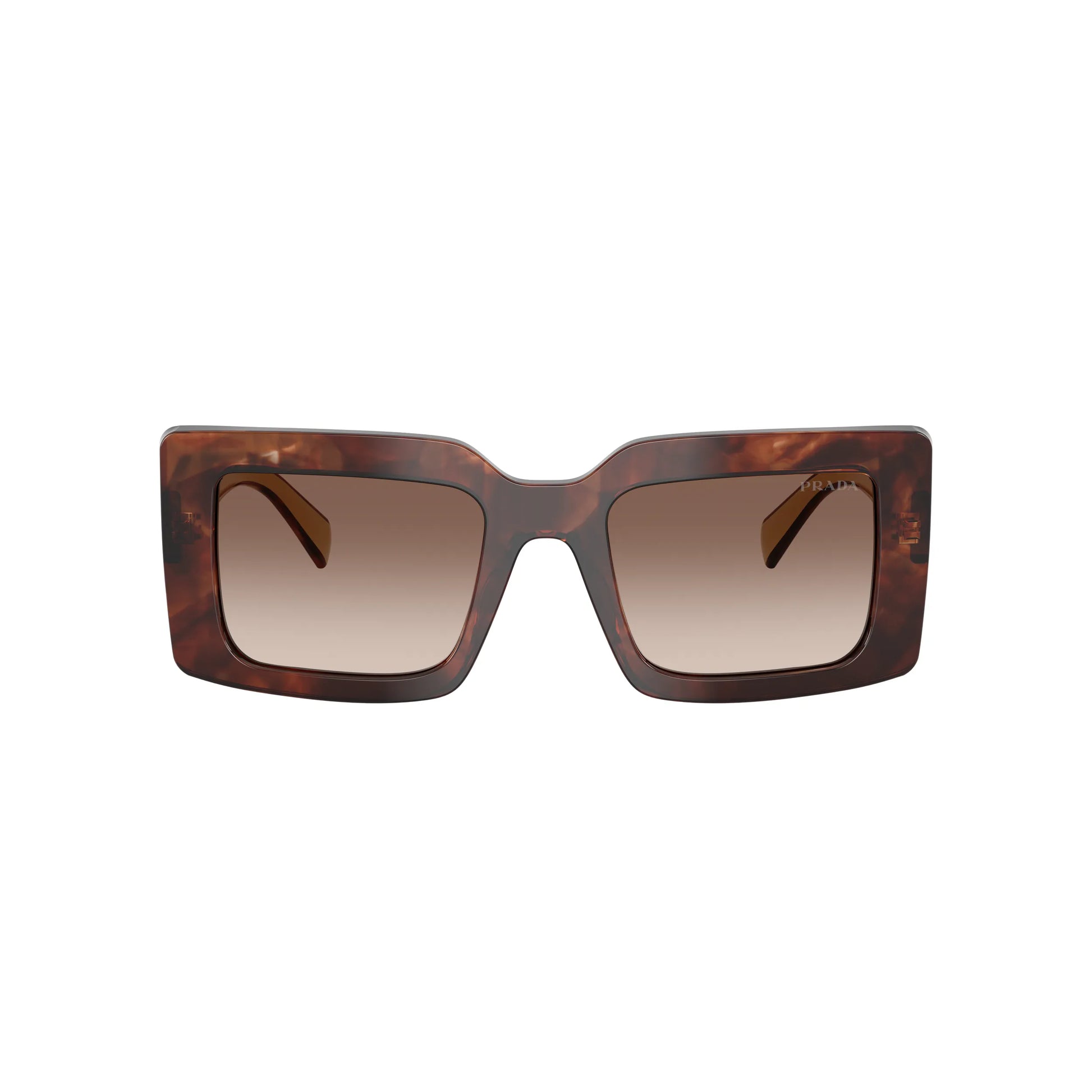 Occhiali da sole Prada PR D01S 00K10S Caramello Tartarugato Brown Gradient rettangolari