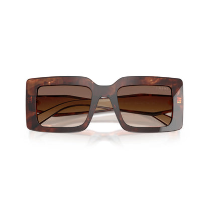Occhiali da sole Prada PR D01S 00K10S Caramello Tartarugato Brown Gradient rettangolari -dettagli2