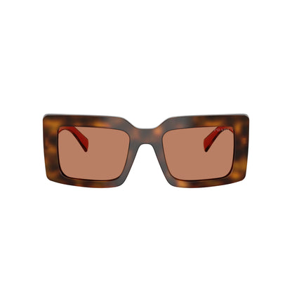 Occhiali da sole Prada PR D01S 01K90Q Juniper Tortoise Cotto Brown rettangolari