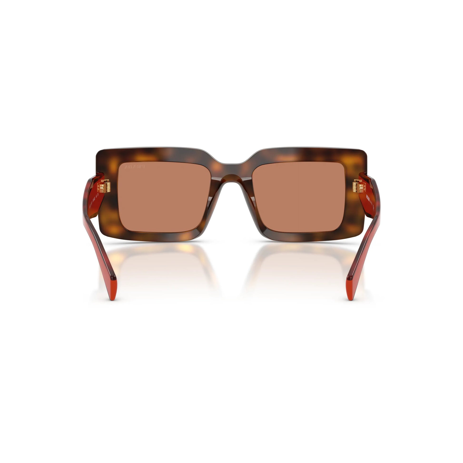 Occhiali da sole Prada PR D01S 01K90Q Juniper Tortoise Cotto Brown rettangolari -dettagli1