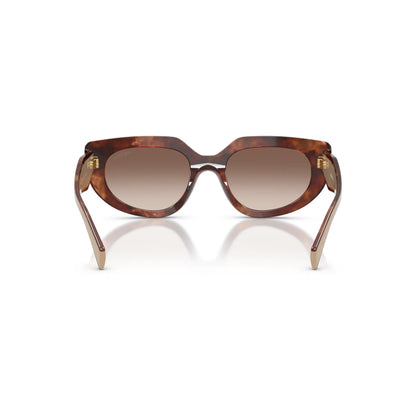 Occhiali da sole Prada PR D02S 00K10S Caramello Tartarugato Brown Gradient ovali -dettagli1