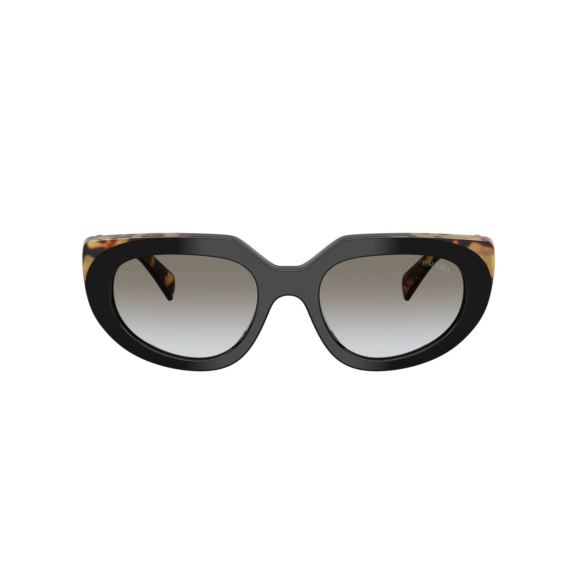 Occhiali da sole Prada PR D02S 0CD80L Nero Tartarugato Medio Grey Gradient ovali