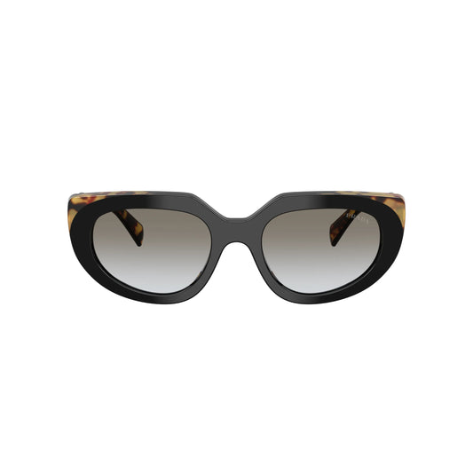 Occhiali da sole Prada PR D02S 0CD80L Nero Tartarugato Medio Grey Gradient ovali