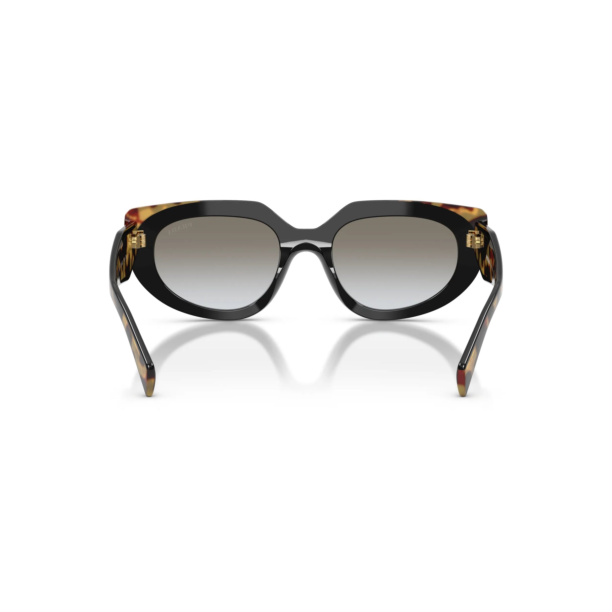 Occhiali da sole Prada PR D02S 0CD80L Nero Tartarugato Medio Grey Gradient ovali -dettagli1