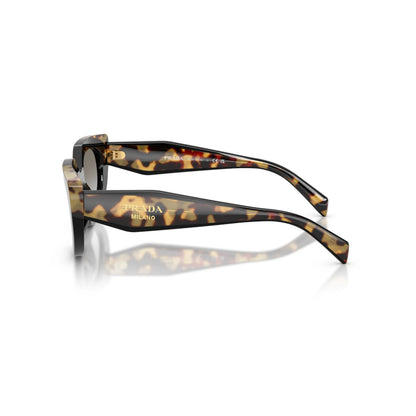 Occhiali da sole Prada PR D02S 0CD80L Nero Tartarugato Medio Grey Gradient ovali -dettagli