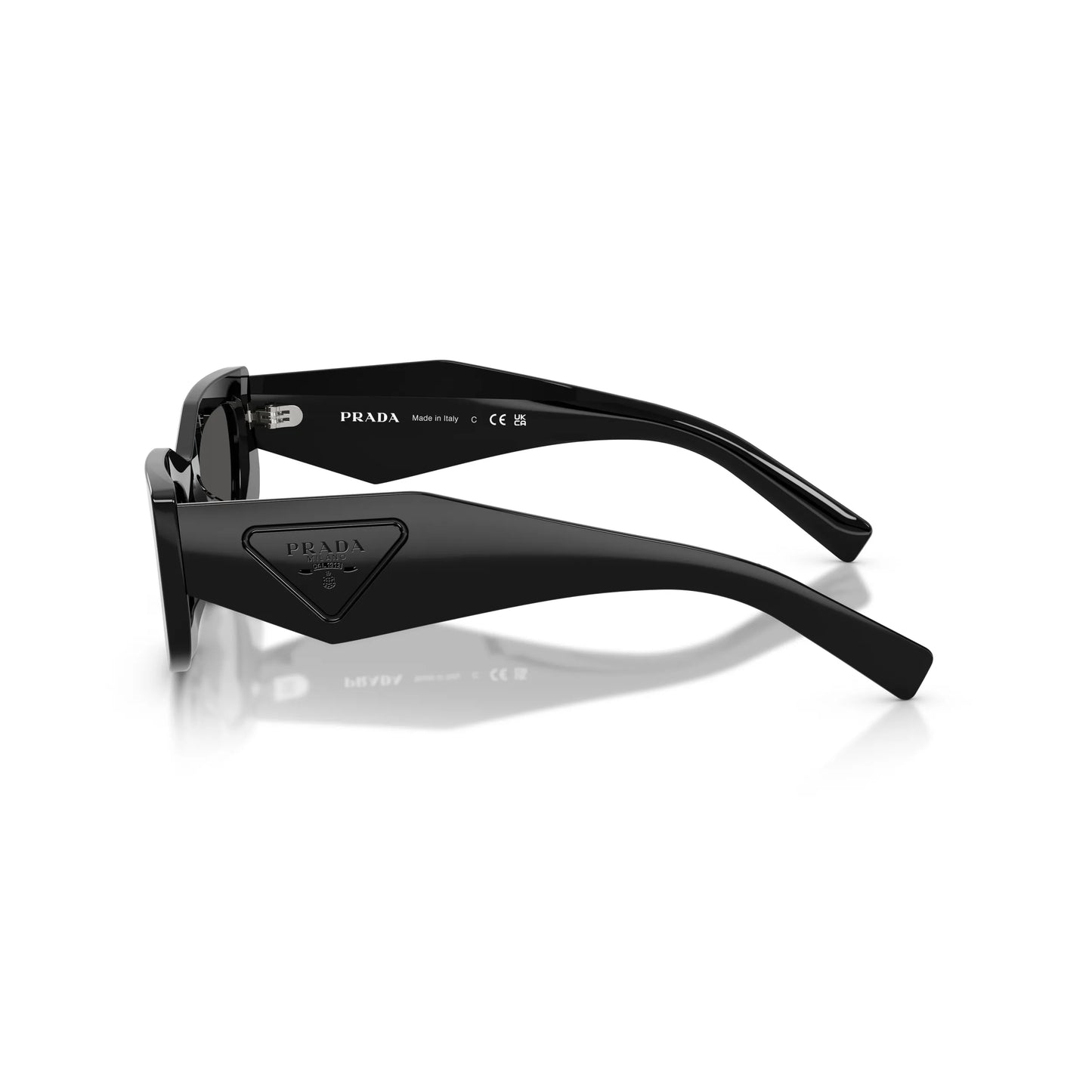 Occhiali da sole Prada PR D03SD 16K08Z Black Grey rettangolari -dettagli