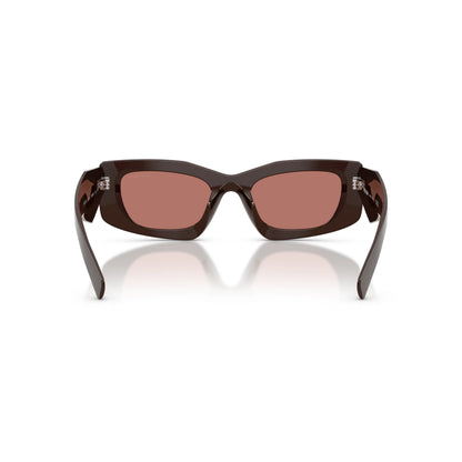 Occhiali da sole Prada PR D03SD 27I80W Cigar Bordeaux rettangolari -dettagli1