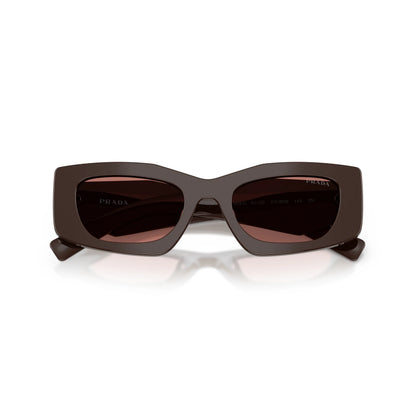 Occhiali da sole Prada PR D03SD 27I80W Cigar Bordeaux rettangolari -dettagli2
