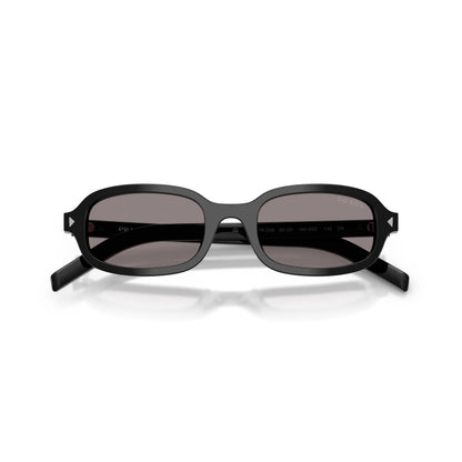 Occhiali da sole Prada PR D06S 16K03D Black Grey ovali -dettagli2