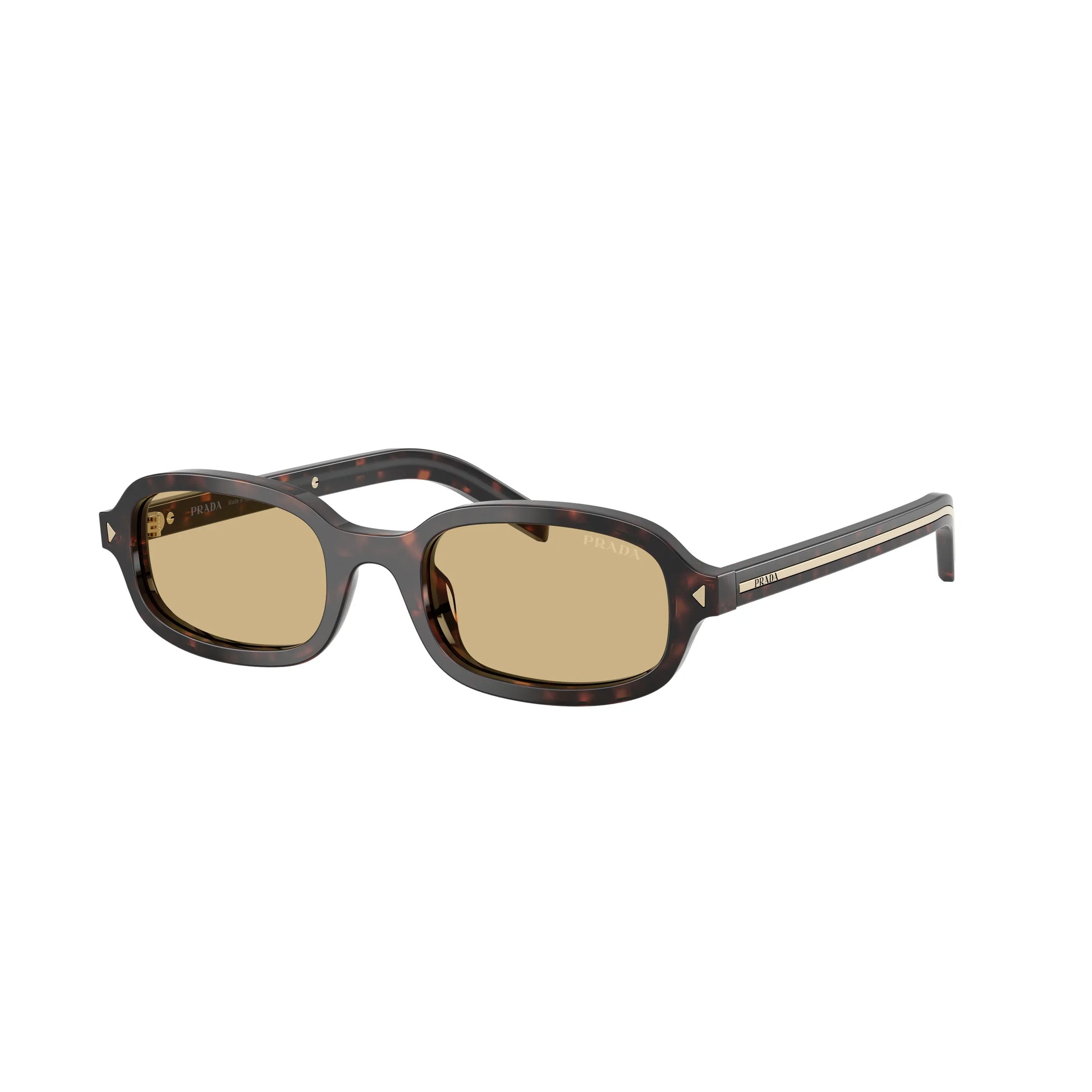 Occhiali da sole Prada PR D06S 17N70R Root Tartarugato Brown ovali -laterale