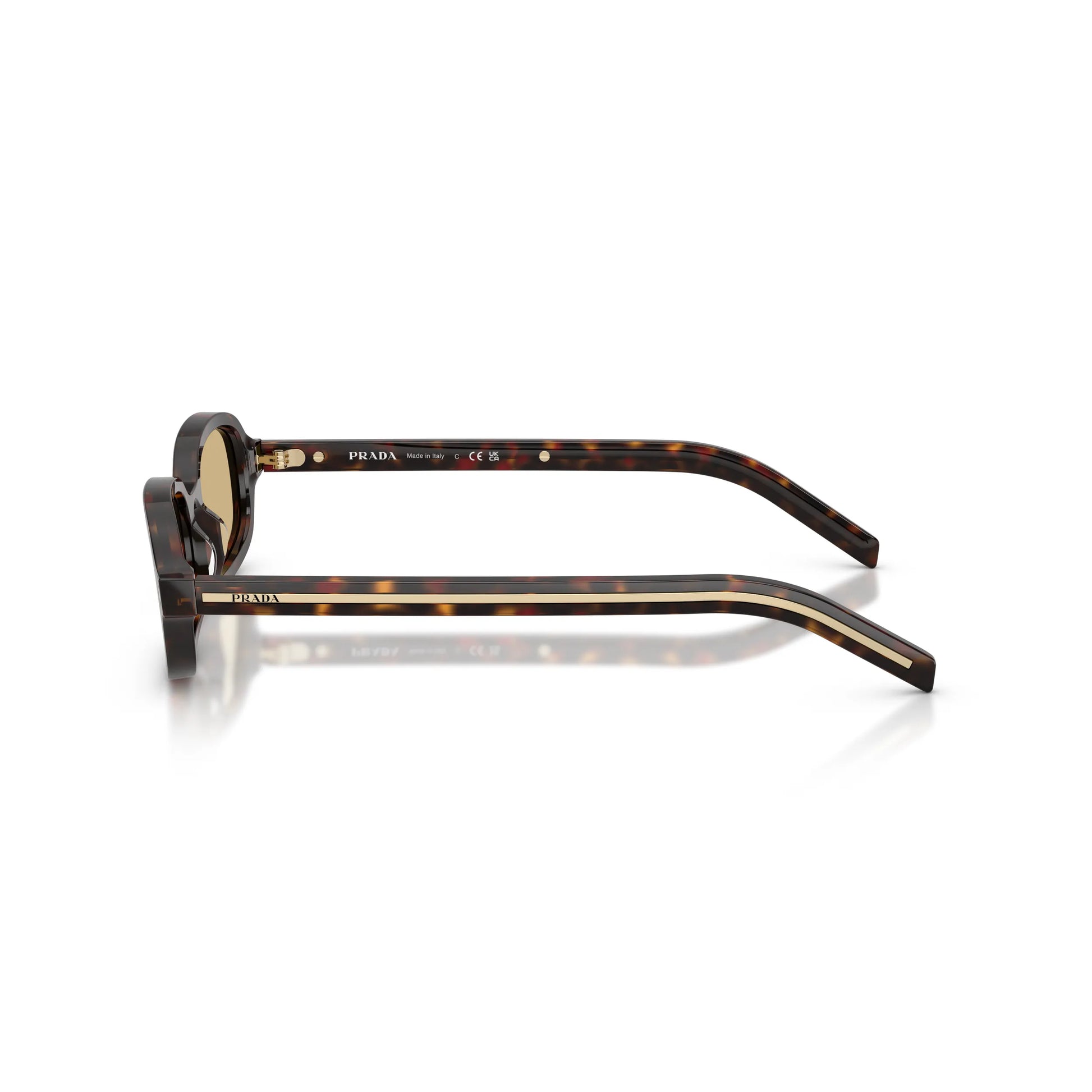 Occhiali da sole Prada PR D06S 17N70R Root Tartarugato Brown ovali -dettagli