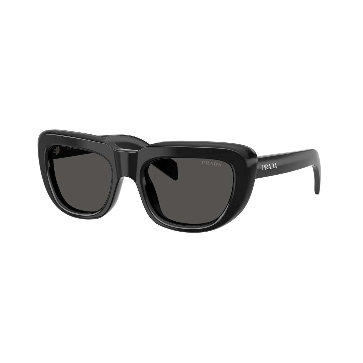 Occhiali da sole Prada PR D07S 16K08Z Black Grey rettangolari -laterale