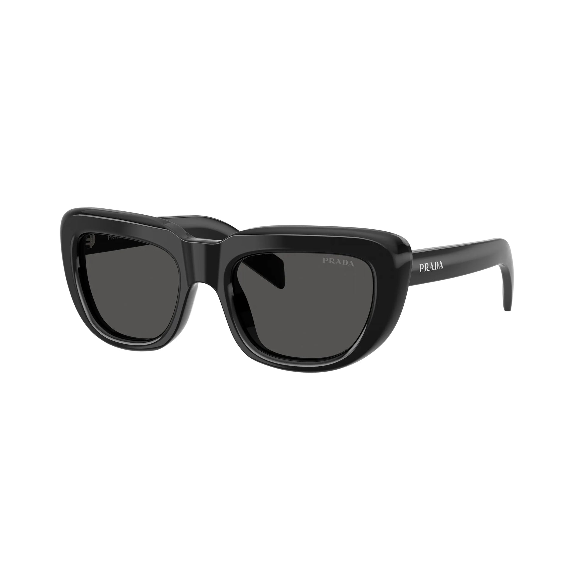 Occhiali da sole Prada PR D07S 16K08Z Black Grey rettangolari -laterale