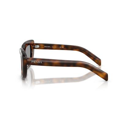 Occhiali da sole Prada PR D07S 20D07S Juniper Tartarugato Grey rettangolari -dettagli