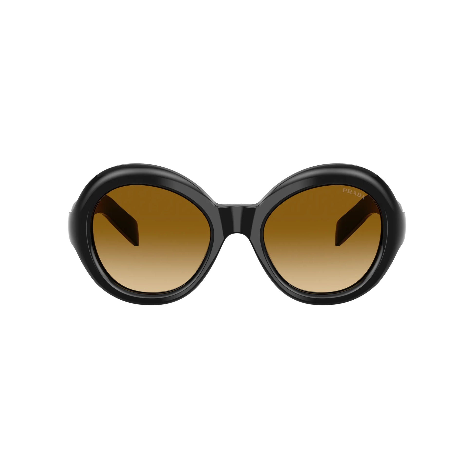 Occhiali da sole Prada PR D08SU 16K10X Black Yellow Brown Gradient rotondi