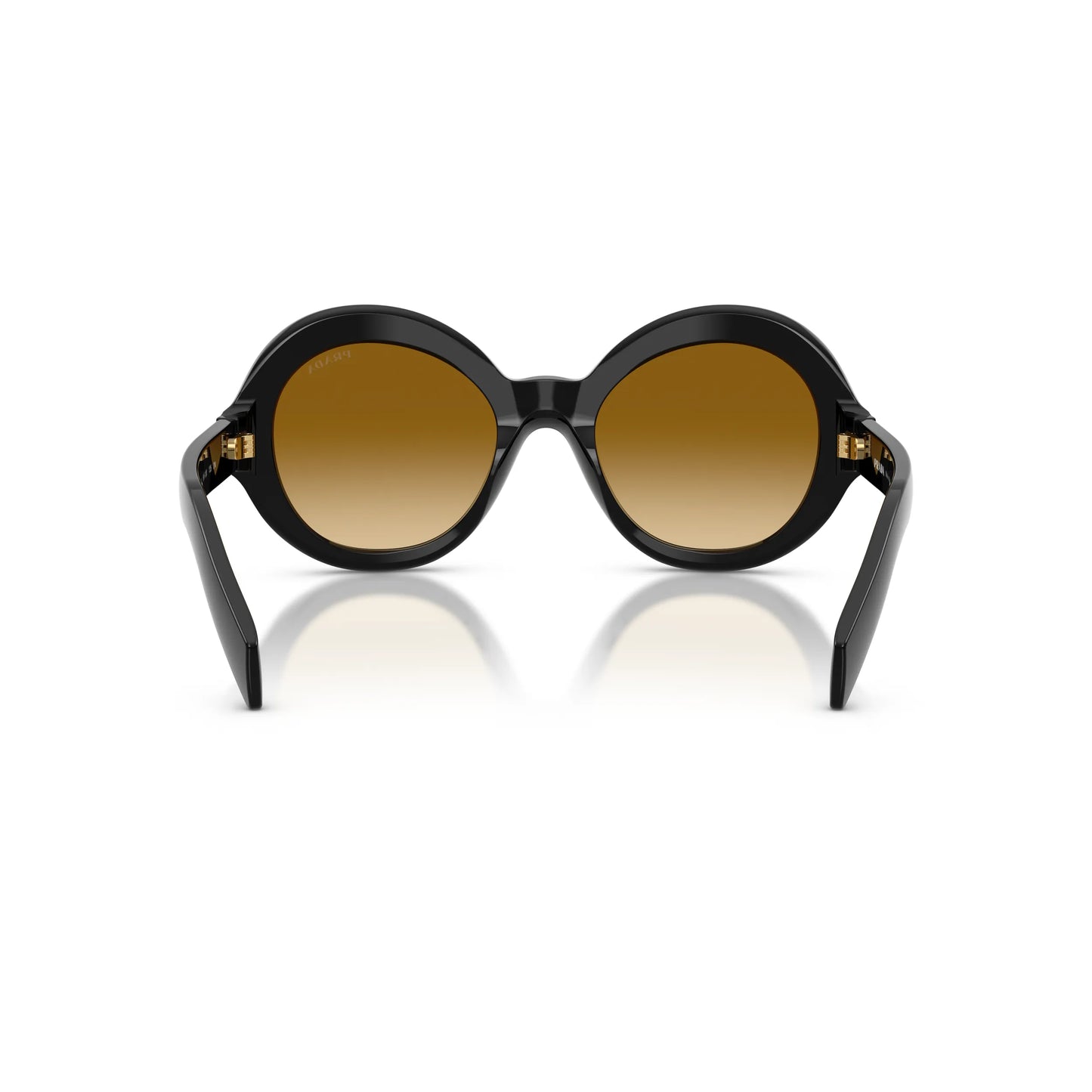Occhiali da sole Prada PR D08SU 16K10X Black Yellow Brown Gradient rotondi -dettagli1