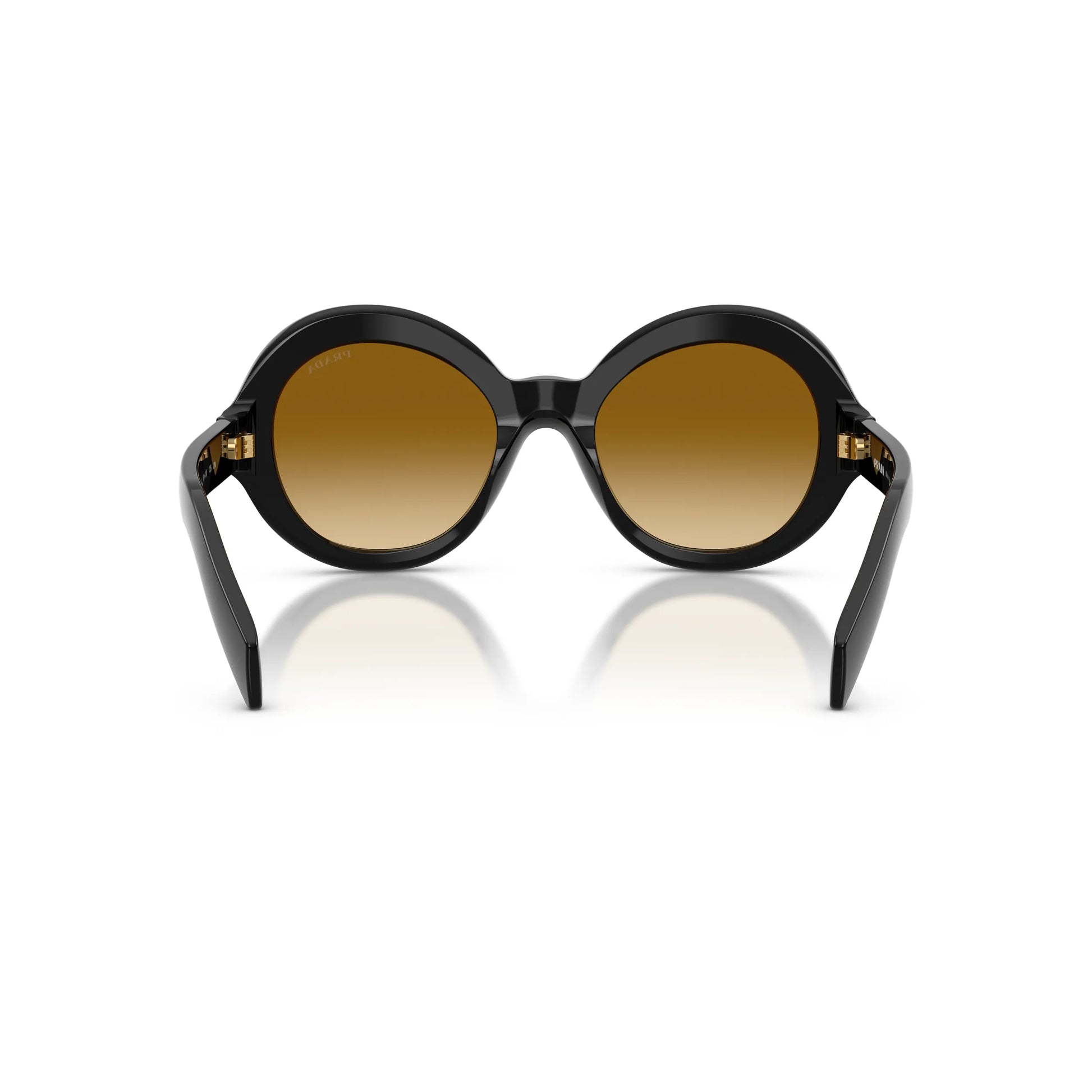 Occhiali da sole Prada PR D08SU 16K10X Black Yellow Brown Gradient rotondi -dettagli1