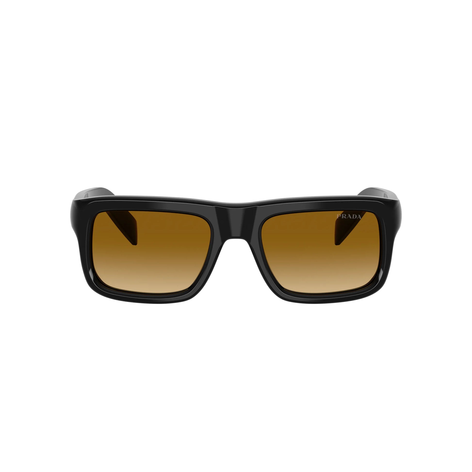 Occhiali da sole Prada PR D11S 16K10X Black Yellow Brown Gradient rettangolari