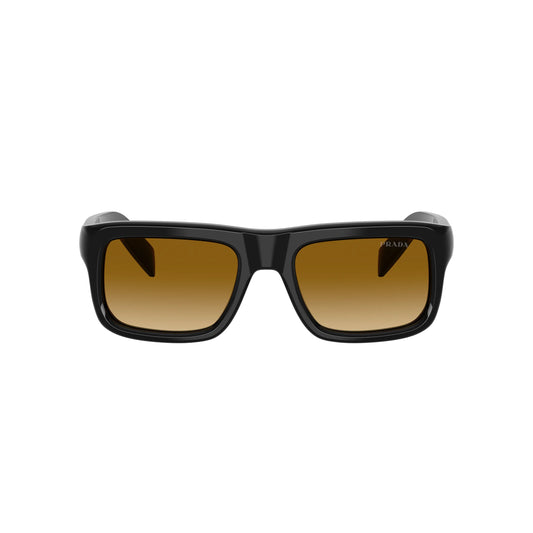Occhiali da sole Prada PR D11S 16K10X Black Yellow Brown Gradient rettangolari