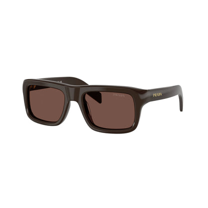 Occhiali da sole Prada PR D11S 27I90W Cigar Chocolate Black rettangolari -dettagli