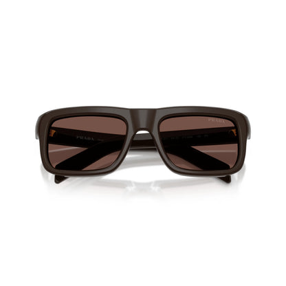 Occhiali da sole Prada PR D11S 27I90W Cigar Chocolate Black rettangolari -dettagli2