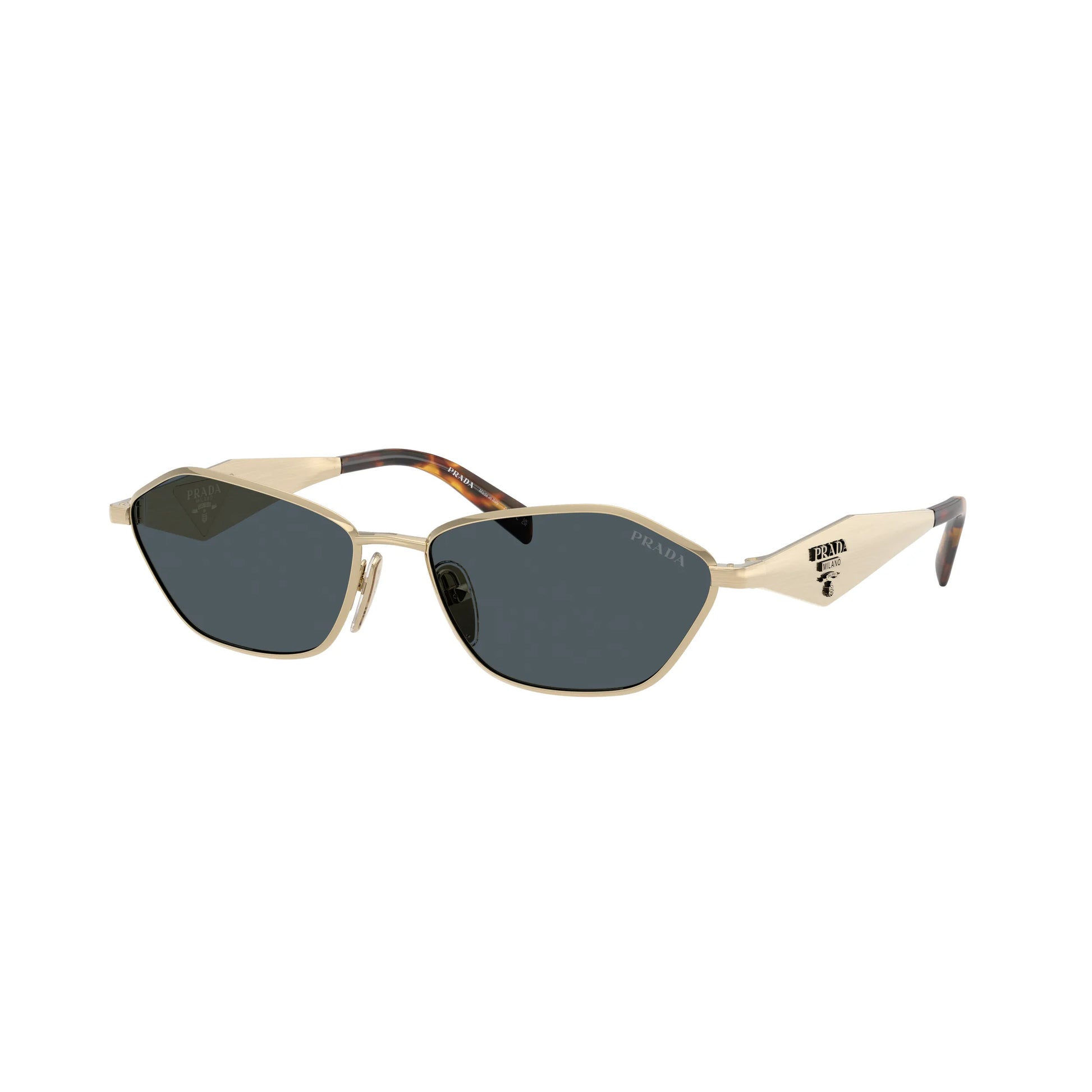Occhiali da sole Prada PR D50S ZVN70B Oro Pallido Grey squadrati -laterale