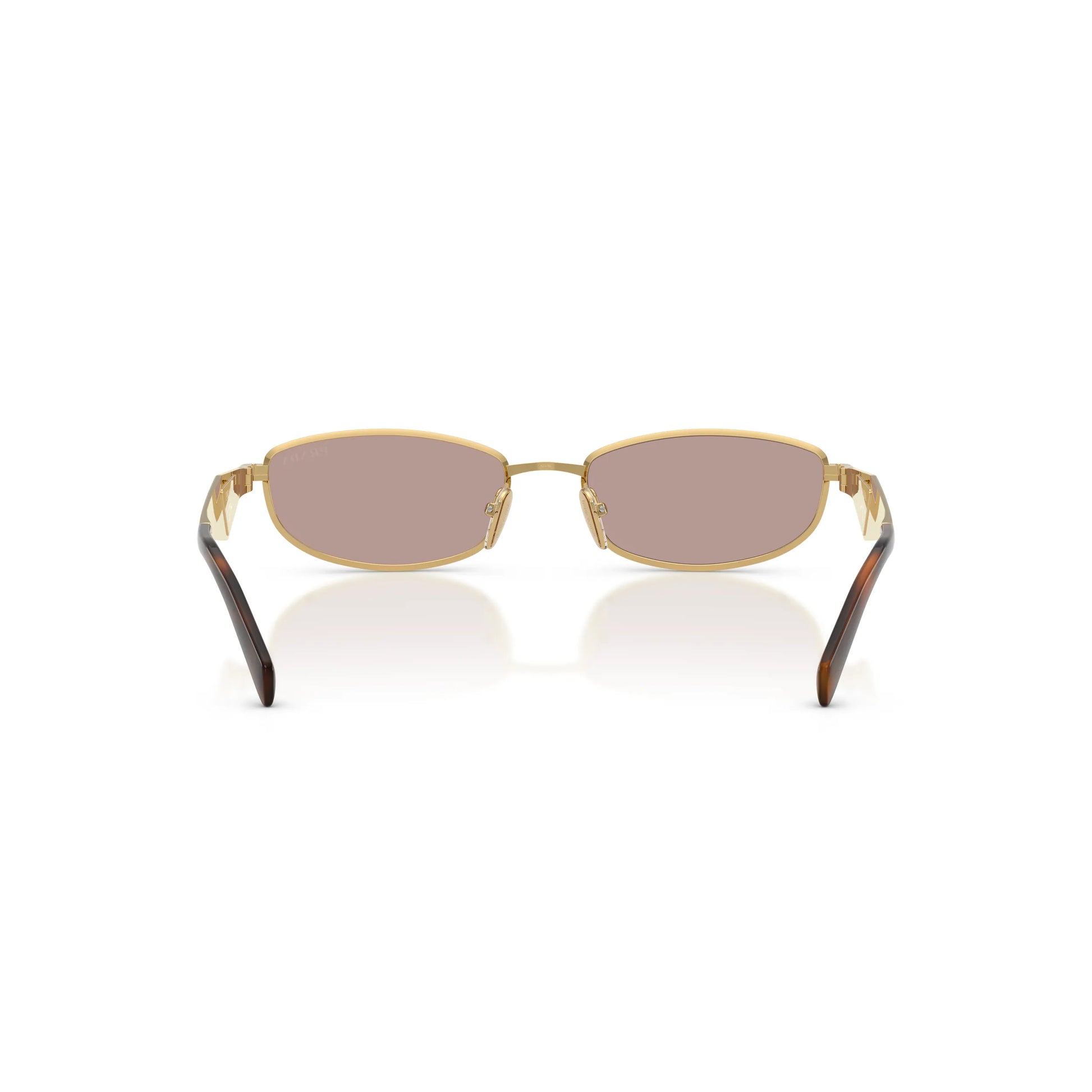 Occhiali da sole Prada PR D51S 5AK20I Oro ovale -dettagli1