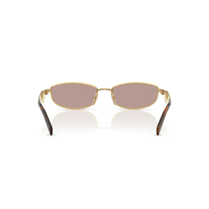 Occhiali da sole Prada PR D51S 5AK20I Oro ovale -dettagli1