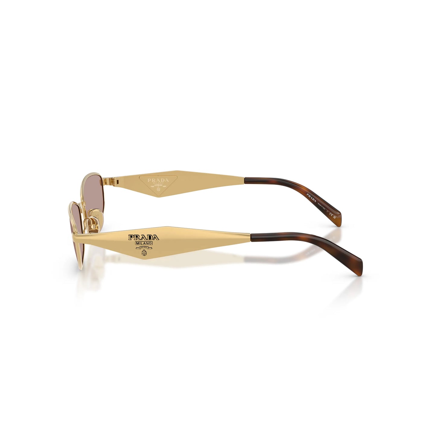 Occhiali da sole Prada PR D51S 5AK20I Oro ovale -dettagli