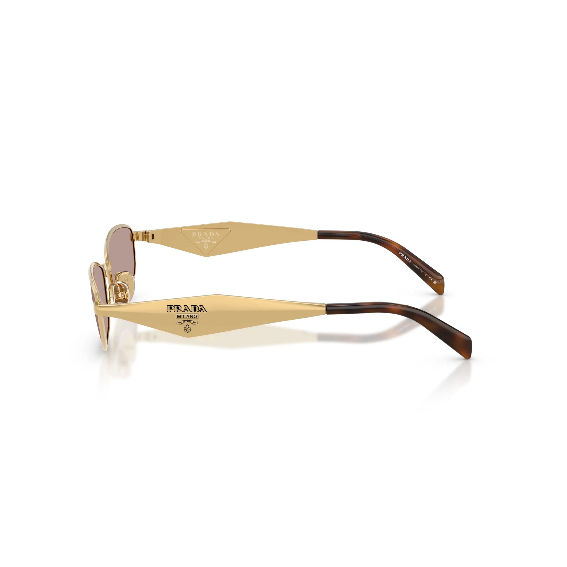 Occhiali da sole Prada PR D51S 5AK20I Oro ovale -dettagli