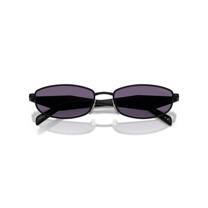 Occhiali da sole Prada PR D51S 7AB70W Nero Satinato Mora ovali -dettagli2