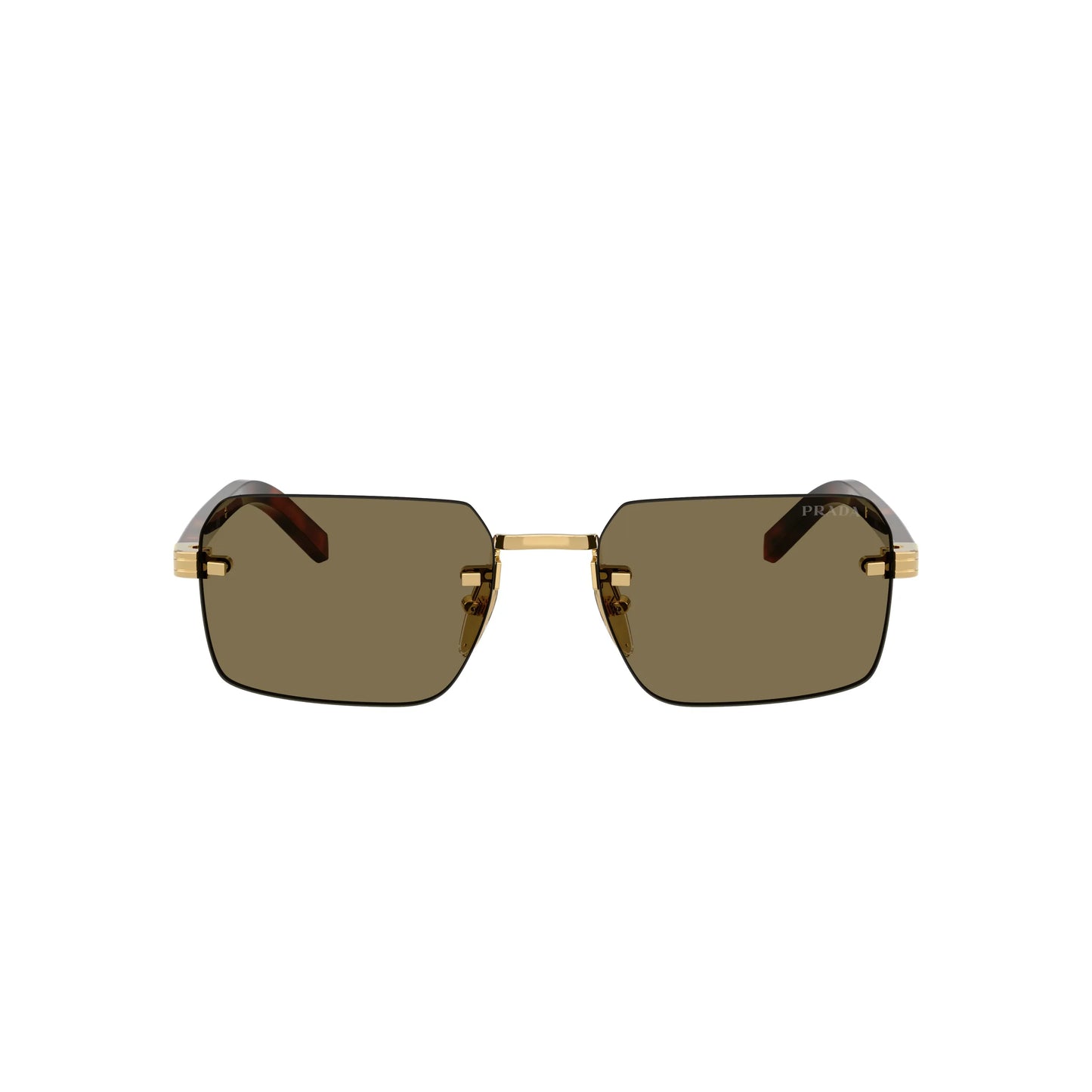 Occhiali da sole Prada PR D55S 5AK90F Gold Brown rettangolari