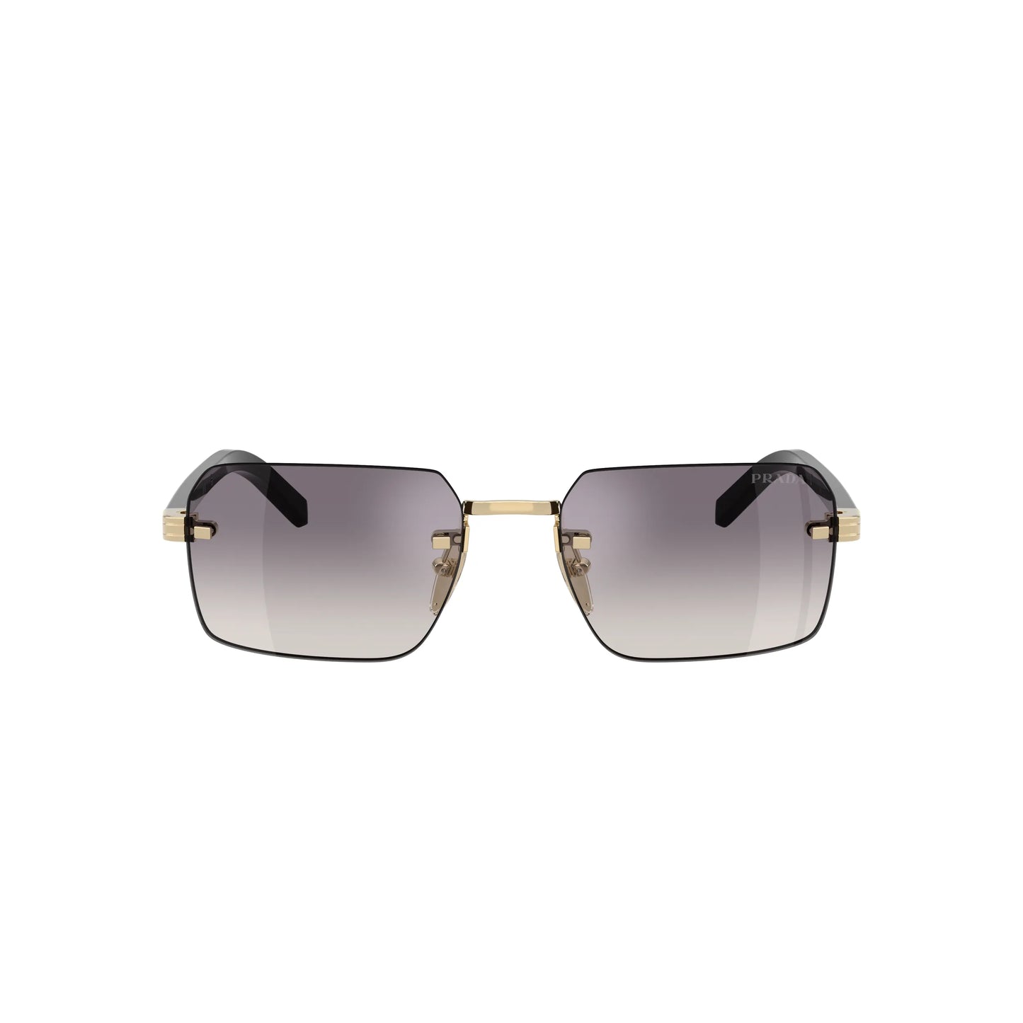 Occhiali da sole Prada PR D55S ZVN60W Oro Pallido Blu Specchiato Argento rettangolari